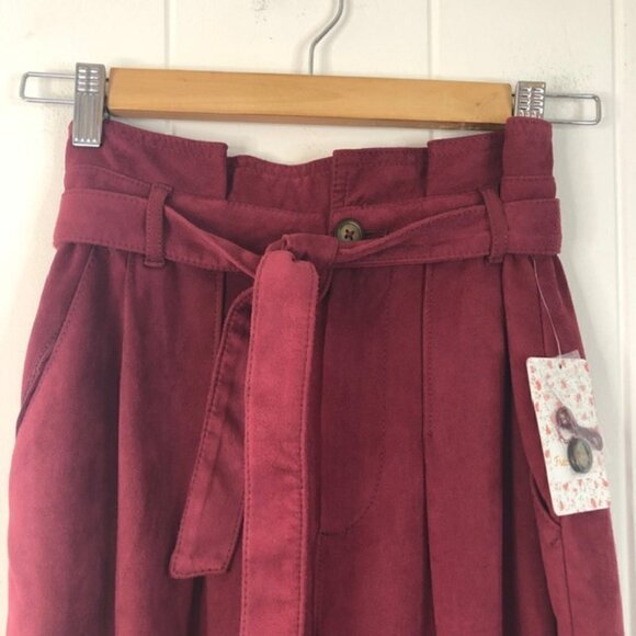 Free People Womens Nightfall Vegan Suede Pants Size 2 - Picture 7 of 14